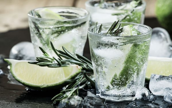 gin lime and rosemary
